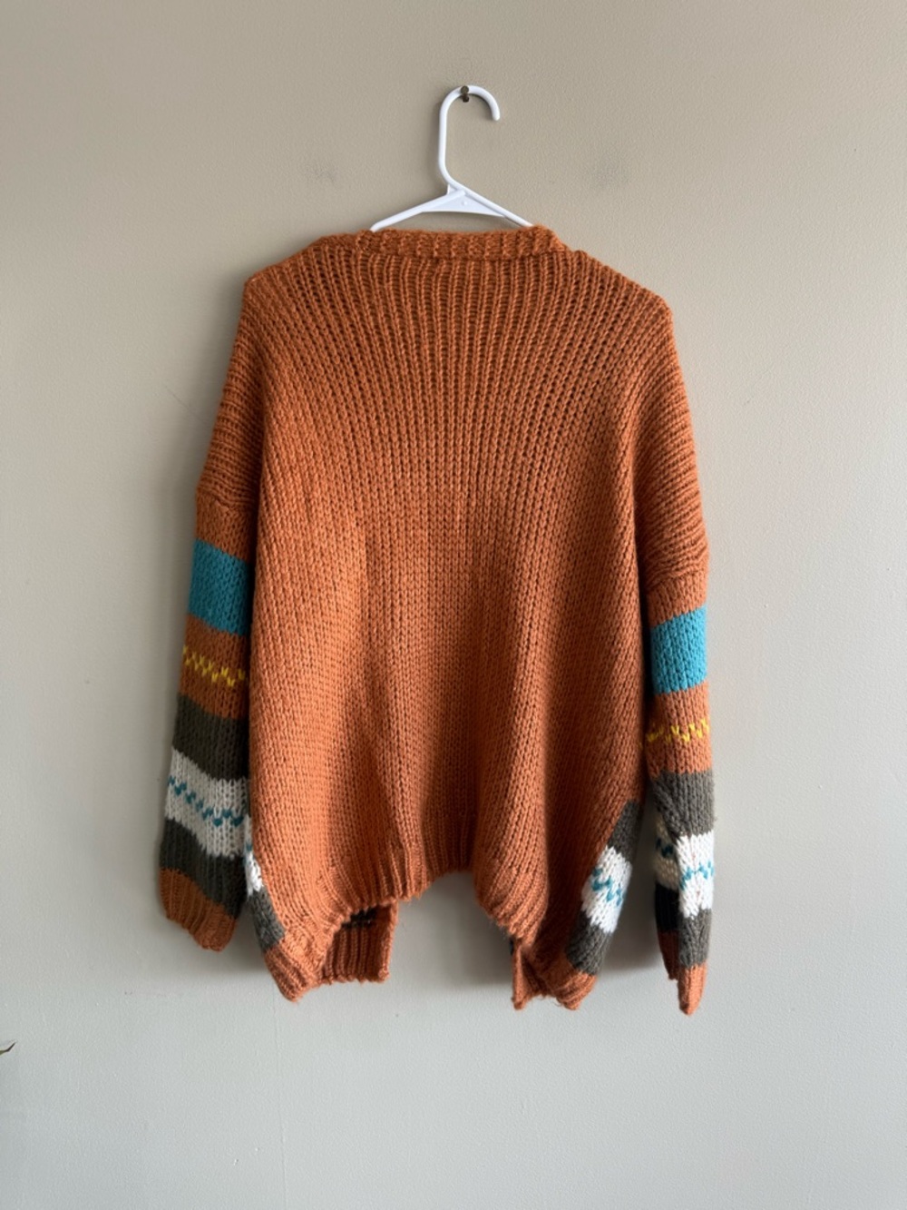 Lavender J Rust Orange Knit Cardigan Sweater - Picture 7 of 7